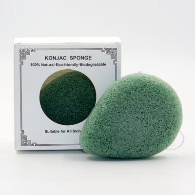Facial Cleanser 100% Natural Green Tea Konjac Sponge for Facial Cleansing