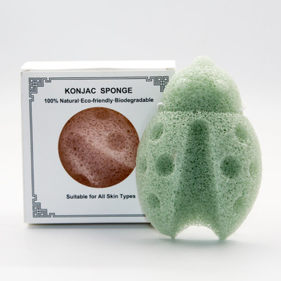 Facial Cleanser 100% Natural Green Tea Konjac Sponge for Facial Cleansing