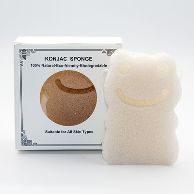 Organic Frog Baby Konjac Sponge Customized Logo Skin Friendly