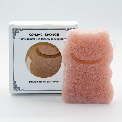 Organic Frog Baby Konjac Sponge Customized Logo Skin Friendly