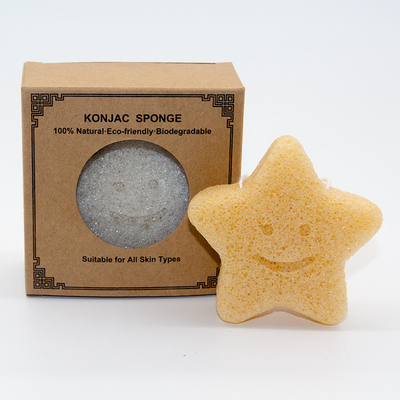 Different Shapes Turmeric Powder Konjac Sponge For All Skin Cleaning