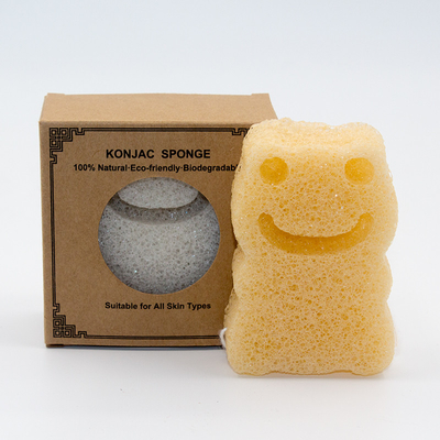Different Shapes Turmeric Powder Konjac Sponge For All Skin Cleaning