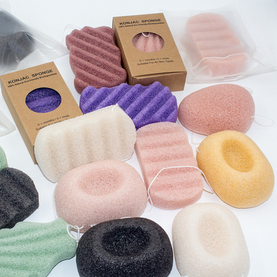 Wave Shaped Organic Skincare Body Bath Konjac Sponge