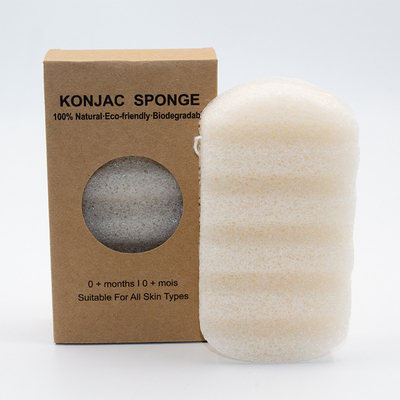 Wave Shaped Natural Soft Organic Skincare Body Bath Konjac Sponge