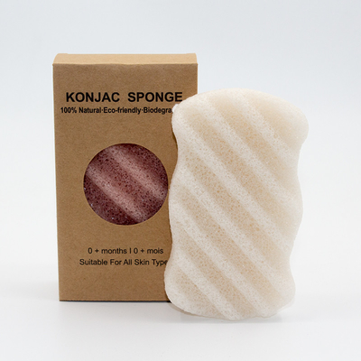 Twill Wave Deep Clean Bamboo Body Sponge 10g Charcoal And Konjac Cleansing Puff