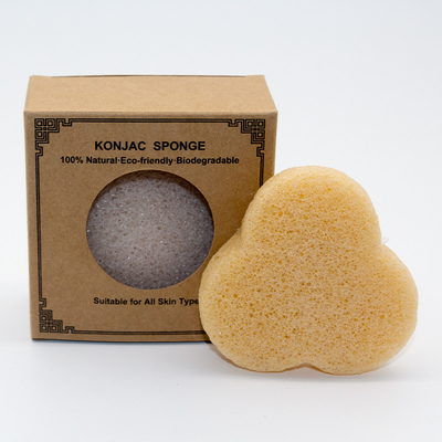 Tripetal Flower Konjac Vegetable Facial Sponge Gentle Facial Sponge Remove Whiteheads