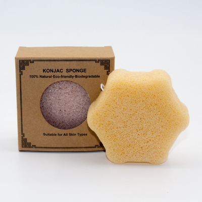 Customised 8.5*3cm Pure Natural Facial Konjac Sponge Pink For Skin Pore