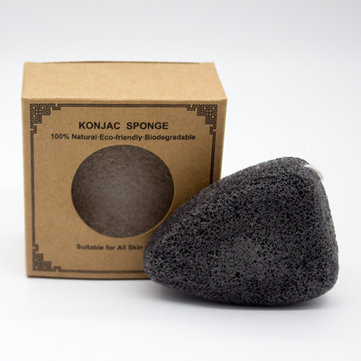 Star 7.5cm Konjac Charcoal Exfoliating Sponge For Deep Pore Cleansing