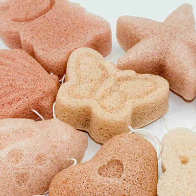 Personal Care Butterfly Bath Sponge Konjac Green Tea Sponge Removing Toxins