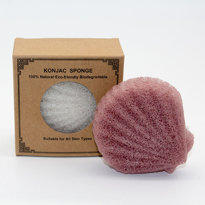 Allergenic Suitable Shell Shaped Sponge Eco Friendly Face Konjac Sponge