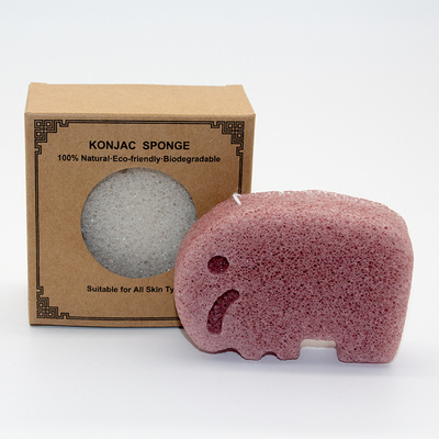 Biodegradable Red Clay Konjac Sponge Makeup Remover Sponge Reusable