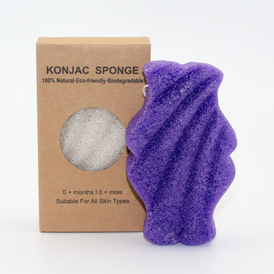 Wave Fishtail Konjac Exfoliating Sponge