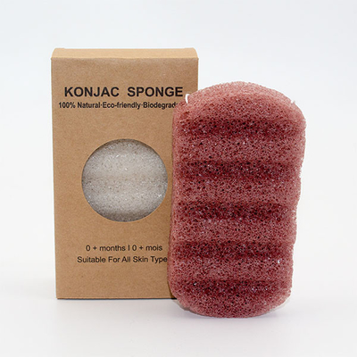 11g Konjac Wave Cleansing Sponge Skin Exfoliating Shower Sponge For Rosacea