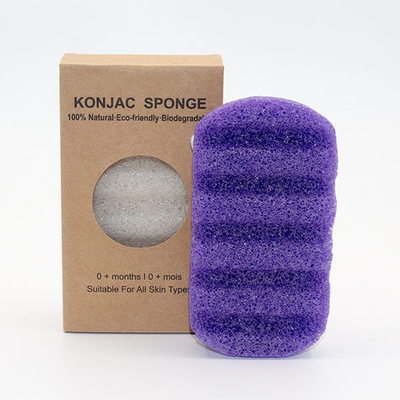 11g Konjac Wave Cleansing Sponge Skin Exfoliating Shower Sponge For Rosacea