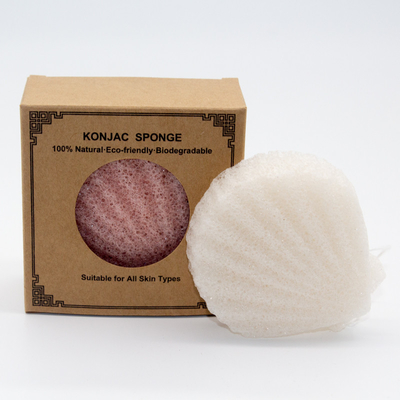100% Natural Organic Shell Shaped Sponge Konjac Shower Sponge For Face