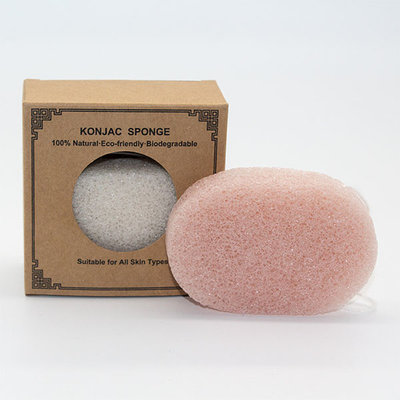 Oval Natural Exfoliating Skincare Sponge Facial Konjac Sponge 8.5*8.5*2.5cm