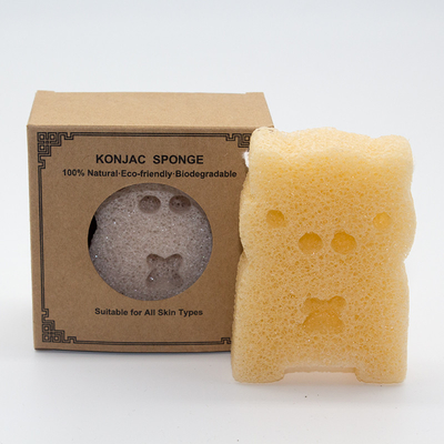 No Preservatives Piglet Shape Turmeric Konjac Sponge For Acne Unclog Pores