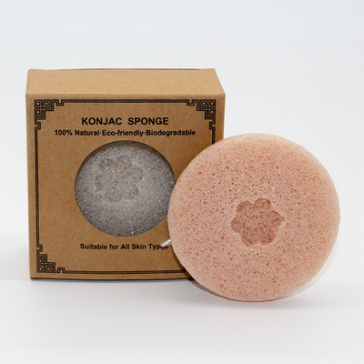 Comfortable Reusable Konjac Round Face Sponge Biodegradable Makeup Remover