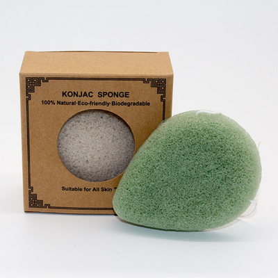 Customized Logo Tear Drop Exfoliating Konjac Sponge 2.5cm Thick