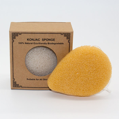 Customized Logo Tear Drop Exfoliating Konjac Sponge 2.5cm Thick