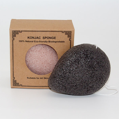 Customized Logo Tear Drop Exfoliating Konjac Sponge 2.5cm Thick