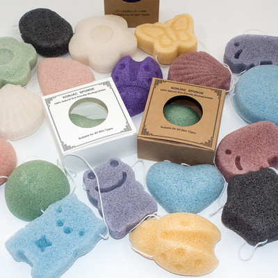 Soft Shell Bamboo Charcoal Konjac Sponge No Plastic Dead Skin Exfoliator Sponge
