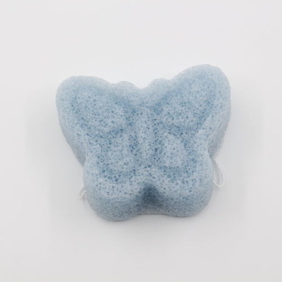 Colorful OEM Private Label Butterfly Bath Sponge Prevents Spots Konjac Face Puff