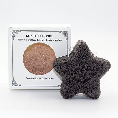 OEM ODM Bamboo Charcoal Konjac Sponge Soft Bathing Scrubbing Sponge
