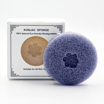 Charcoal Round Face Sponge 100% Natural Konjac Facial Cleansing Sponge