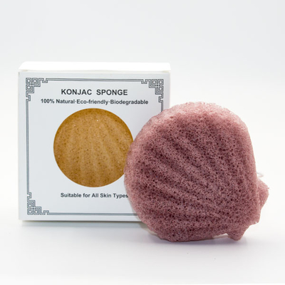 70*70*38mm Eco Friendly Shell Shaped Sponge Konjac Soft Facial Cleansing Sponge