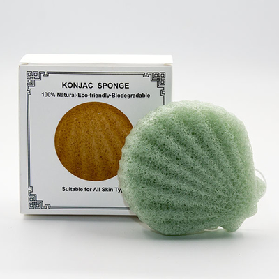 70*70*38mm Eco Friendly Shell Shaped Sponge Konjac Soft Facial Cleansing Sponge