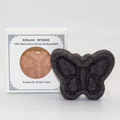 Various Colors Butterfly Bath Sponge Face Body Konjac Sponge Biodegradable