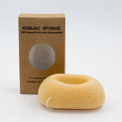 Sustainable Fluffy Bamboo Charcoal Face Sponge 10cm*7.5cm*4cm