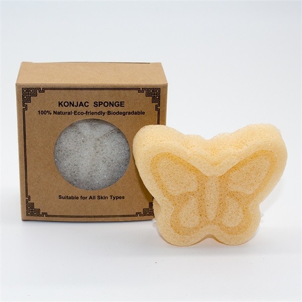 Vegetable Fibre Body Butterfly Bath Sponge Natural Facial Makeup Remover