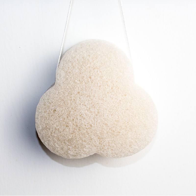 100% Natural Clover Shape Body Konjac Sponge For Blackheads