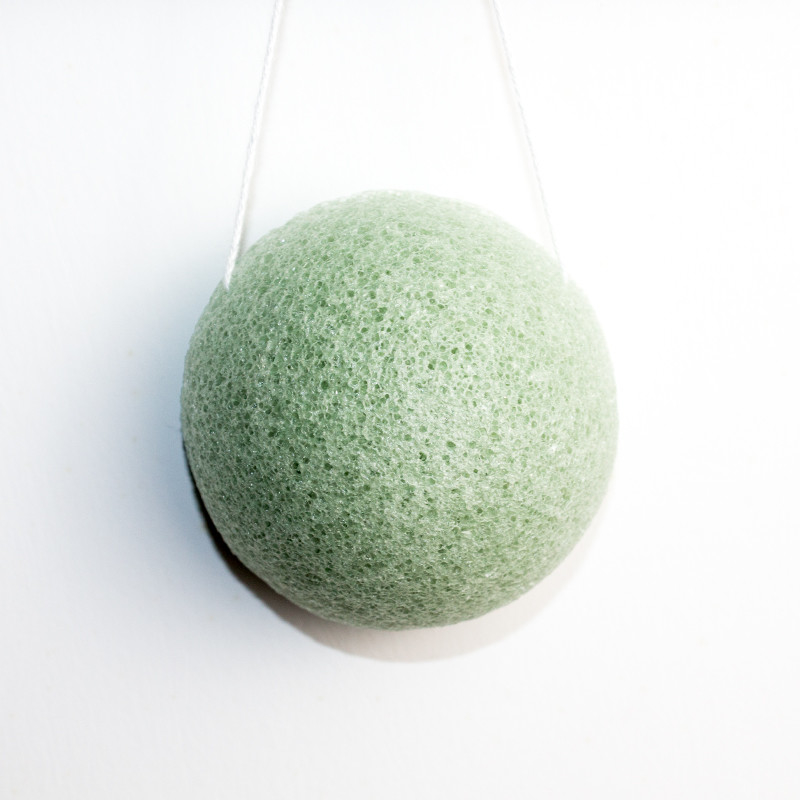 D75*35MM 100% Pure Natural Konjac Sponge Half Ball Facial Cleansing Puff