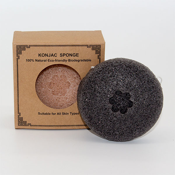 Natural Green Tea Konjac Exfoliating Round Face Sponge 7cm*7cm*3.5cm
