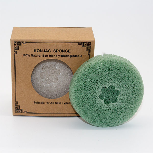 Comfortable Reusable Konjac Round Face Sponge Biodegradable Makeup Remover