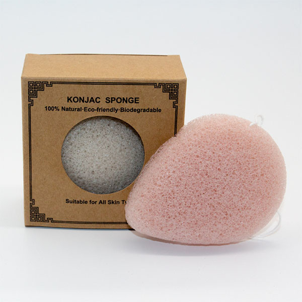 SGS Pink Tear Drop Konjac Facial Cleansing Sponge For Blackheads