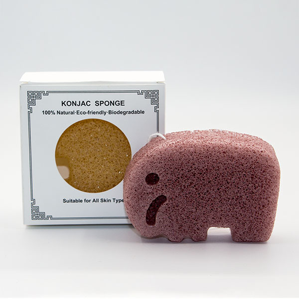 ODM Facial Sponge Cleanser Red Clay Konjac Sponge For Blackheads
