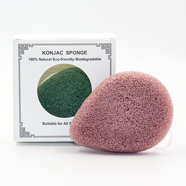 Customized Logo Tear Drop Exfoliating Konjac Sponge 2.5cm Thick